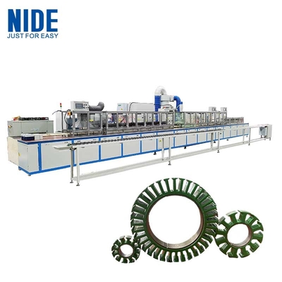 สายอัตโนมัติเคลือบผงไฟฟ้าสแตตติกสําหรับการแยกแกน stator มอเตอร์ brushless